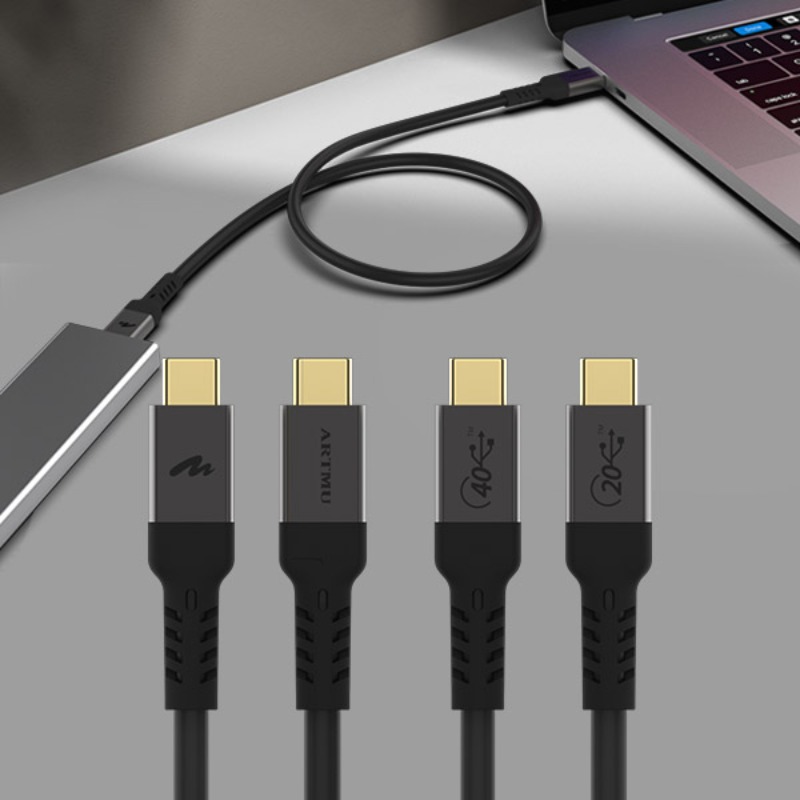 USB-IF 인증 USB4 100W 40Gbps 20Gbps 케이블 2m